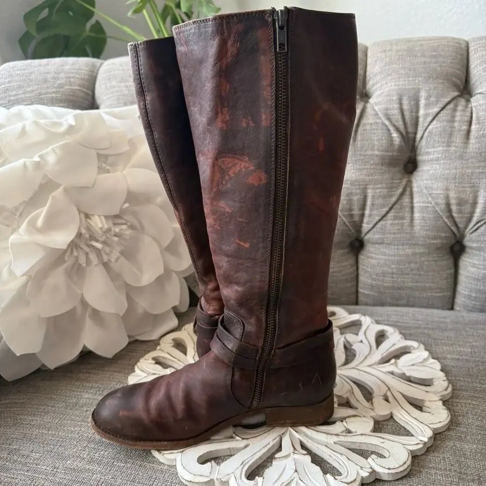 Frye Brown Leather Tall Boots Women’s 7.5